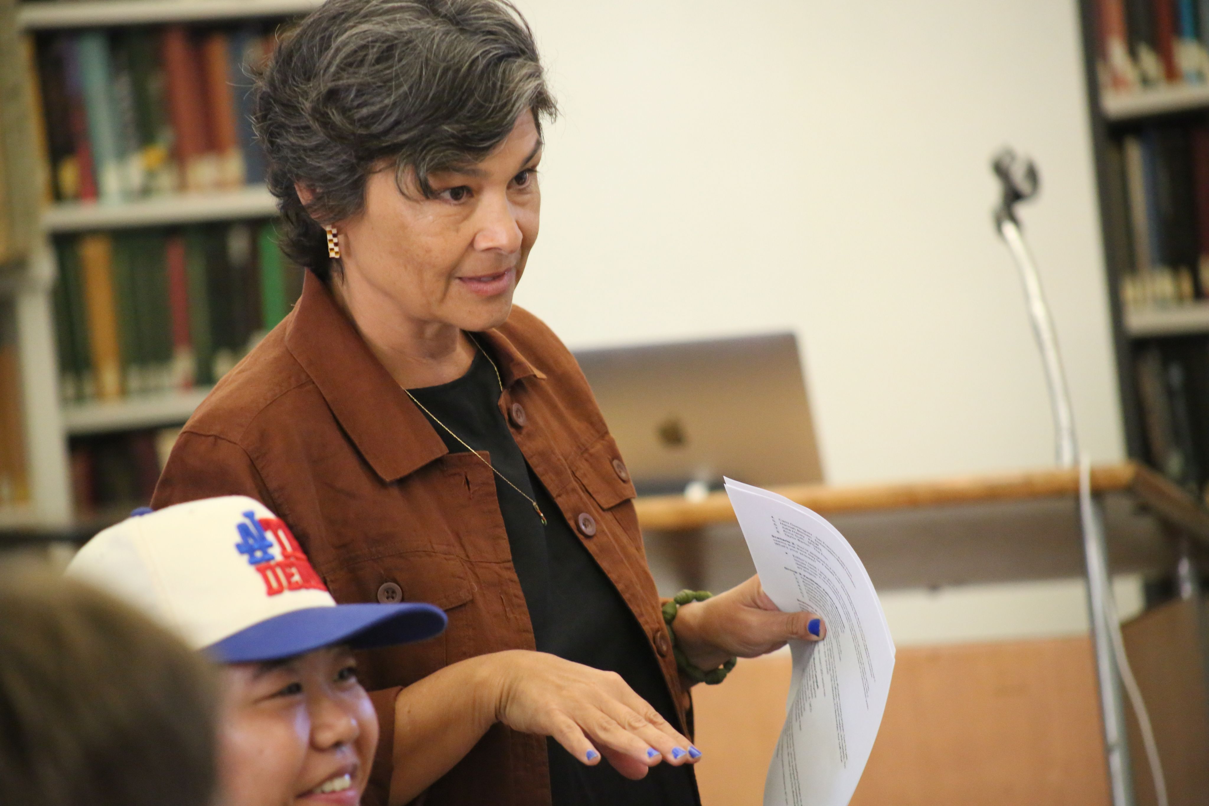 Director Monica Campbell and fellows at orientation