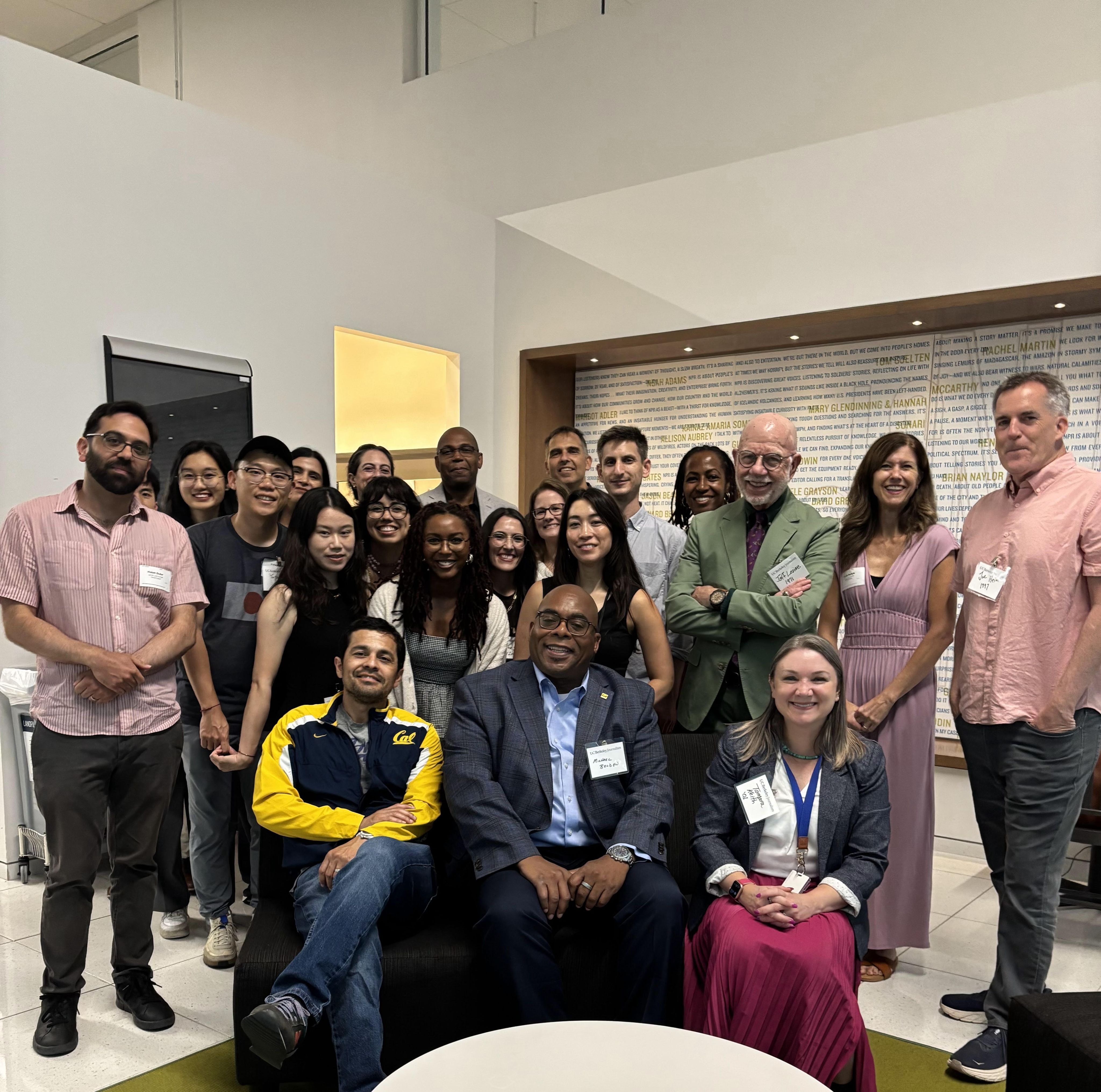 A group of people pose for a photo.